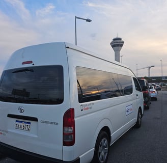 Airport shuttle maxi van by trusted local transport provider