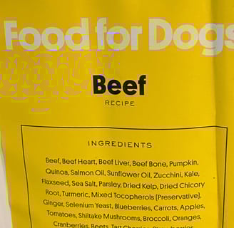 Sundays Food for Dogs - Beef Formula dog food