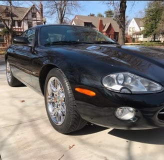 A beautiful BLACK XK8 Coupe, in Tulsa Oklahoma