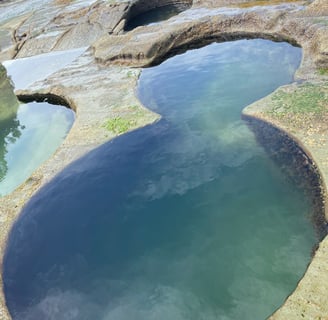 8 figure pool onlz visible at low tide