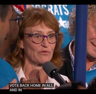 Int'l Chair Martha McDevitt-Pugh and Steve at DNC Convention Roll Call