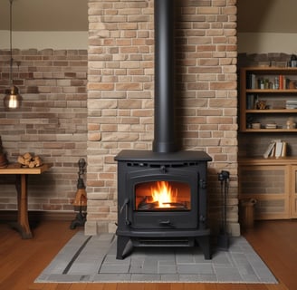 A person wearing a uniform and cap is sweeping a set of stone stairs with a long-handled broom. The background shows part of a building wall with iron railings alongside the stairs.