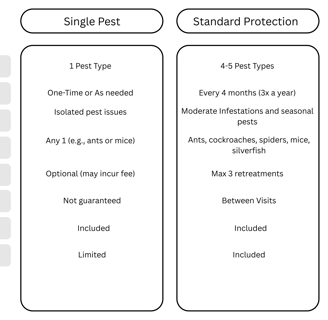 a table with a number of different types of products