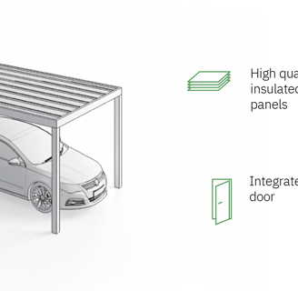 carport with storage room