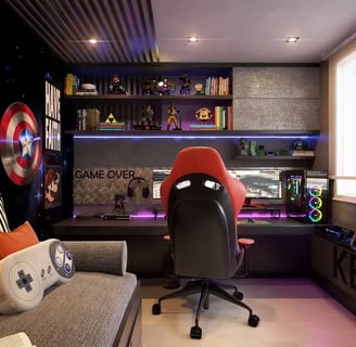 projeto quarto gamer geek