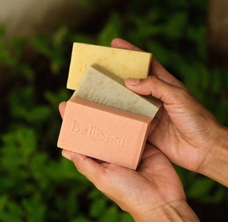 bars of handmade soap