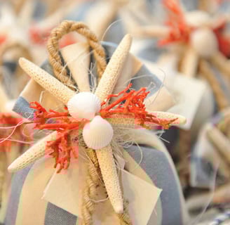 beach themed wedding favours
