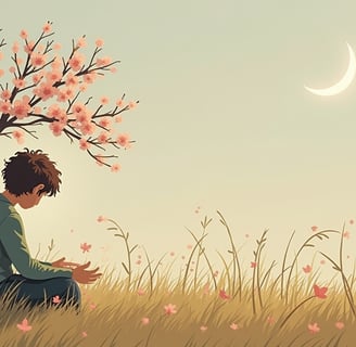 boy enjoying slow living