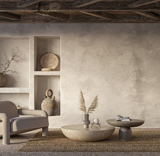 Wabi Sabi Paper Mache Interior Desin