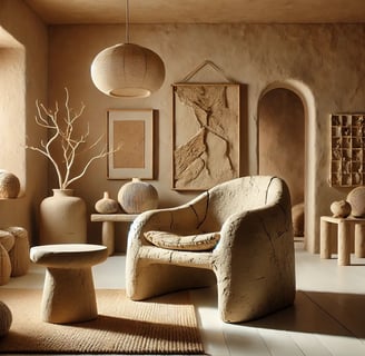 Wabi Sabi Paper Mache Interior Desin