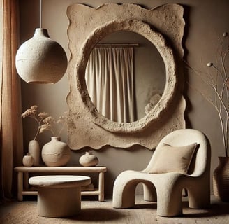 Wabi Sabi Paper Mache Interior Desin