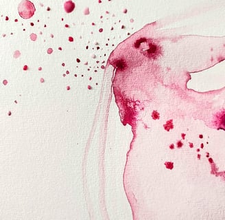 Art abstrait aquarelle tâche gros plan sur papier coton