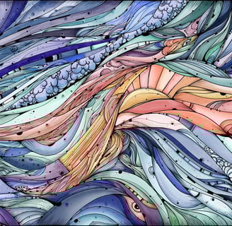 Illustration digitale- La Tempête- peinture surréaliste d'un ciel Eva Girardeau