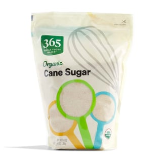 a bag of white sugar 