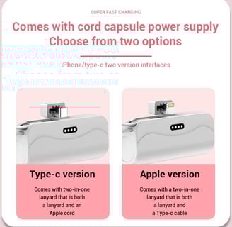 2 in 1 mini portable power bank
