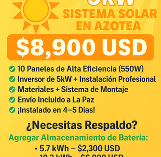 sistema solar 5kW Baja California Sur,, sistema solar 10kW Baja California Sur,, instalación d