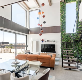jardín vertical en el interior de una vivienda