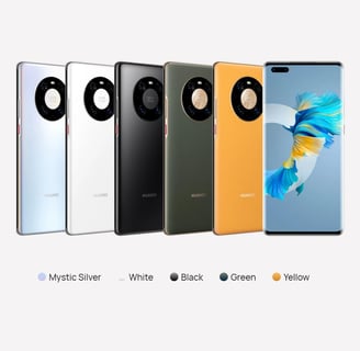 a group of four different colored smartphones