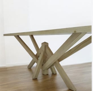 Pied de table bois massif