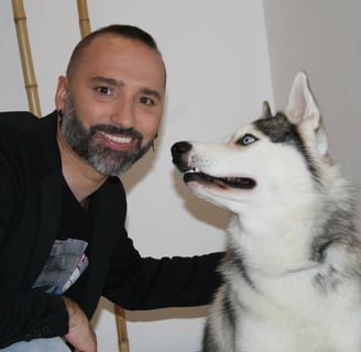 jose m aldasoro con su perro