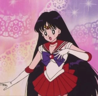 sailor mars sailor moon rei hino anime