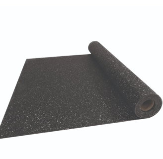 Acoustic underlayment installed beneath flooring for improved soundproofing.