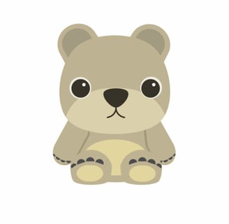 a teddy bear sitting on a white background