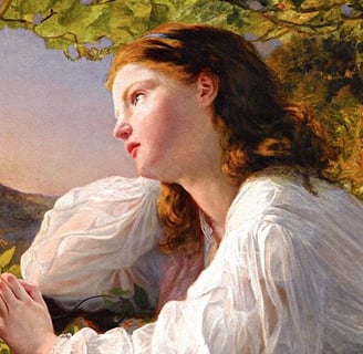 Song of the Nightingale – Painting by Sophie Gengembre Anderson – Public Domain. I chose Anderson’s paintings for this post a