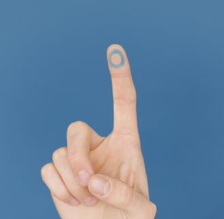 finger pointing to the contact form