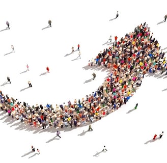 An image that shows that an organization that is aligned with its values and strategy