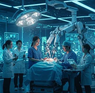 imagen donde muestra el convivio entre humanos y robots