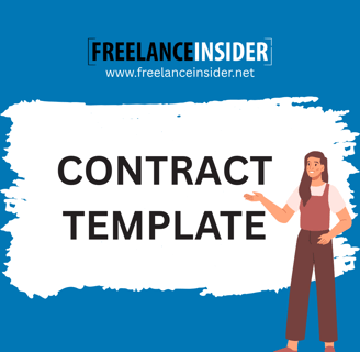 A person acting like presenting something. This is a cover photo for Freelance Tools and Templates