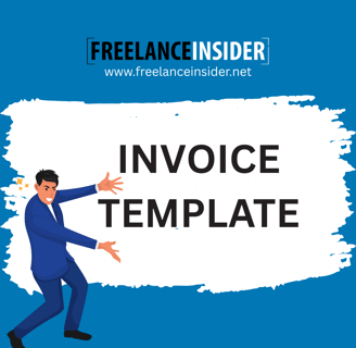 A person acting like presenting something. This is a cover photo for Freelance Tools and Templates