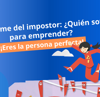 Ilustración de mujer saltando obstáculos, miedos , representa superar síndrome del impostor.