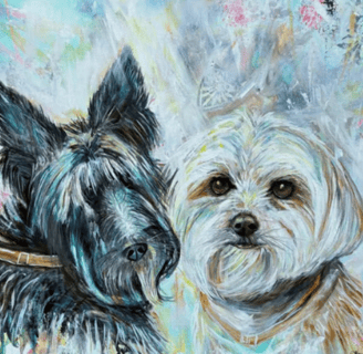 pet portrait oil painting