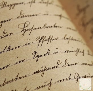 papier à lettre rempli avec un stylo plume, le temps, empreinte 