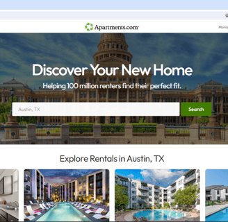 Apartments.com es un sitio en el que puedes encontrar departamentos para rentar