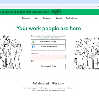 Glassdoor es una plataforma excelente para ver empleos en tu ciudad o area en la que vivas.