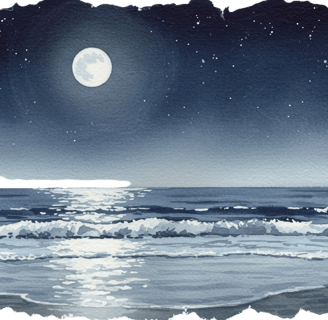 genAI_watercolor_nightbeach