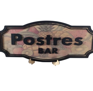 Letrero personalizado Postres MDF