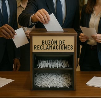 buzón de reclamaciones, quejas ignoradas, destrucción de sugerencias