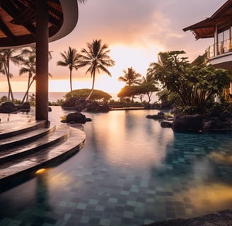 a vacation rental villa pool in Bali, Indonesia