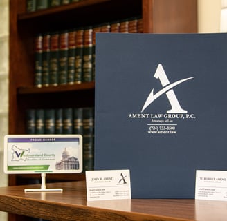 a table with business cards and business cards