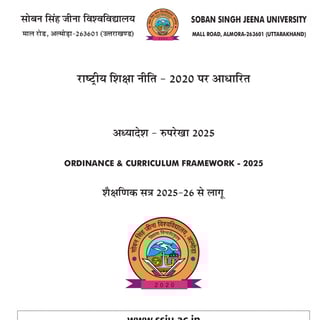 2025-26_SSJU_Ordinance and Curriculum Framework