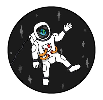 drawing of an astronaut