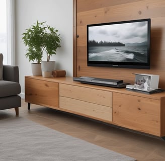 A broken television is lying on a concrete surface with shattered glass scattered around. A paper sign placed on top reads 'FREE works!'. The setting appears to be outdoors, possibly in an alley or driveway.