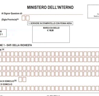 Preencher permesso di soggiorno 
