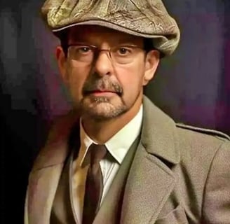 marhart, portrait, homme avec casquette.