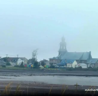 (les) Basques, église, village, , fleuve.