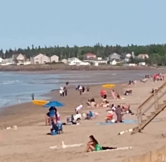 Shediac, plage Parlee, gens